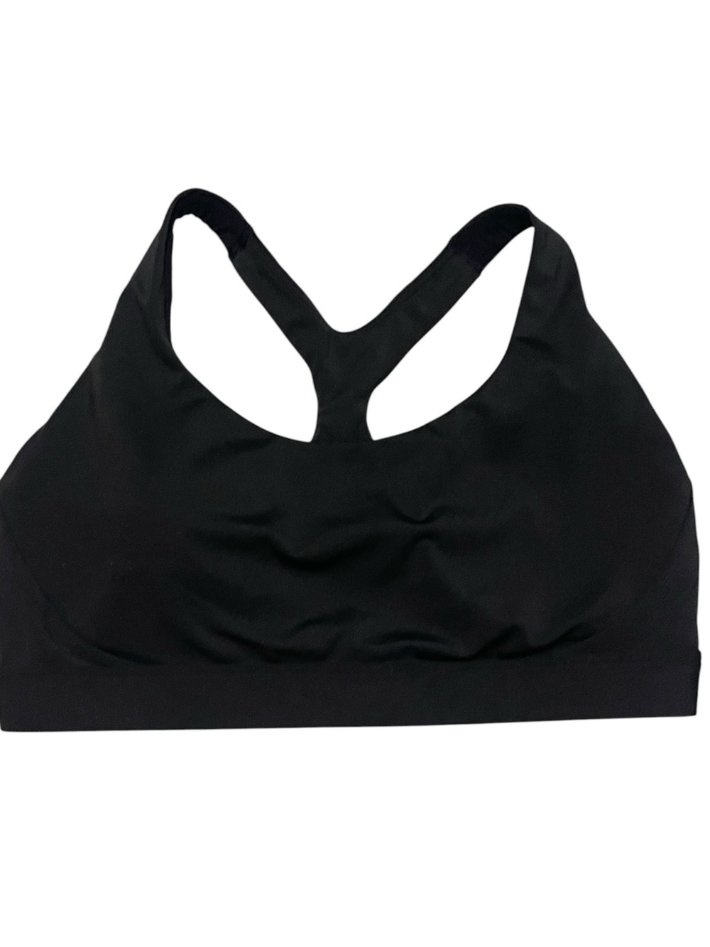 Athleta Racer Back Black Padded Sports Bra Running Workout Athletic